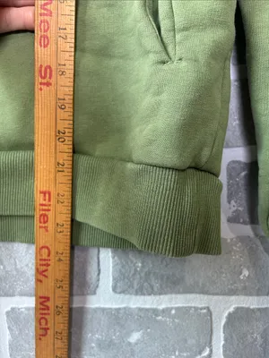 PANGAIA Olive Green Organic Cotton Hoodie XS Sustainable Pullover Sweatshirt thumbnail 6