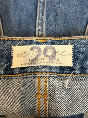 Free people we the free ripped distress blue straight leg denim jeans size 30 thumbnail 2