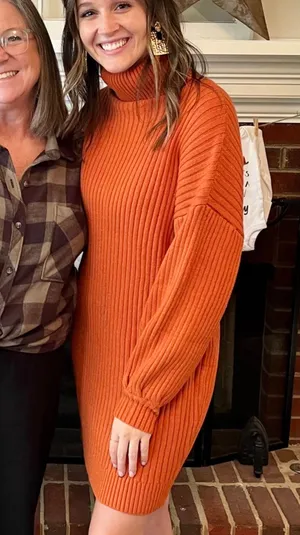 Orange Sweater Dress thumbnail 1