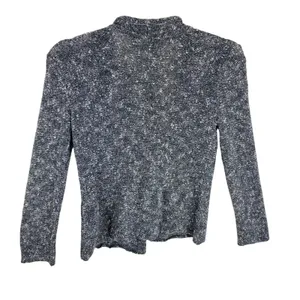J. Jill Gray Speckled Long Sleeve‎ V-Neck Cotton Knit Button Front Cardigan Sz M thumbnail 2