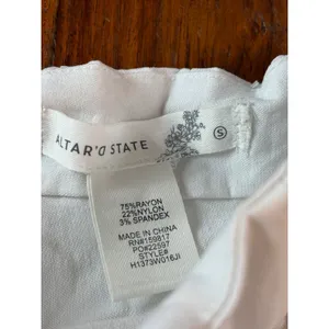 Altar'd State White‎ Pleated Mini Skort High Waisted H1373W016JI Size S thumbnail 3