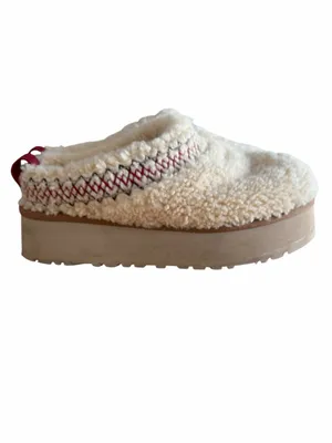 UGG Tazz Heritage Braid Slippers in Natural Shearling thumbnail 3