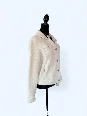 Vintage Y2K Mudd Faux Fur Sherpa McBling Jacket size large thumbnail 3
