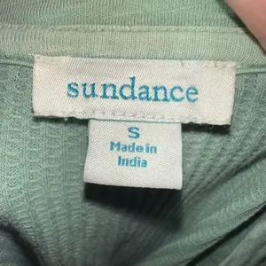 Sundance waffle pale green normcore knit S short sleeve top thumbnail 3