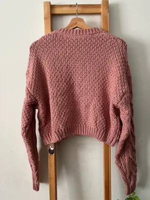 Free People Bonfire Cable Knit cardigan thumbnail 3