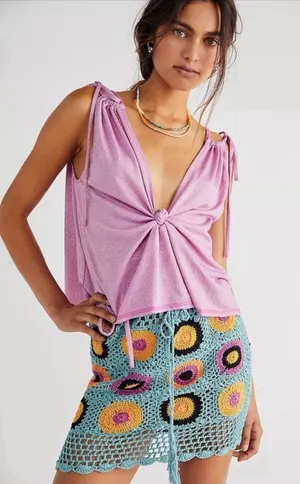 Free People Wanna Dance Metallic‎ Convertible Top thumbnail 1