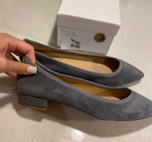 Blue Pointed Toe Flats thumbnail 1