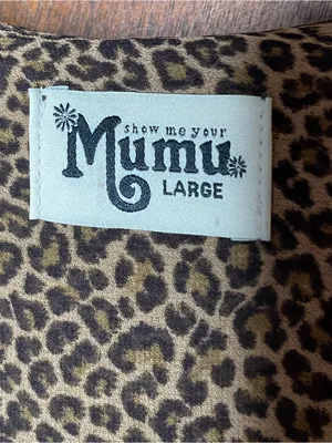 Show Me Your Mumu Adelaide Leopard Print Ruffle Mini Animal Western Boho Dress L thumbnail 7