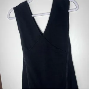 Free People Black V-Neck Mini Dress XS thumbnail 3