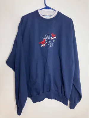 MC Energy Sportswear Sweatshirt Women XL Navy Excellent Let it Snow Cardinals thumbnail 1