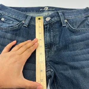 7 For All‎ Mankind Gwenevere Skinny Jeans Womens 27 Blue Denim Stretch Mid Rise thumbnail 9
