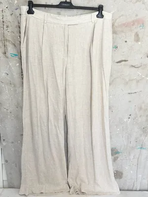 Abercrombie Linen Blend Wide Leg Tailored Pant thumbnail 2