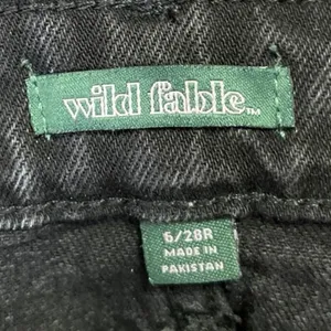 Wild Fable Black Highest Rise Baggy Distressed Straight Denim Jeans Pants Sz 28 thumbnail 4
