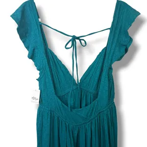 NEW Free People Free-est Tropic Teal Aquamarine String Of Hearts Midi Dress XS thumbnail 8