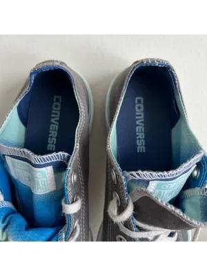 Converse All Star Double Tongue Ox Women’s Shoe Grey Blues Size 8 #776 thumbnail 6