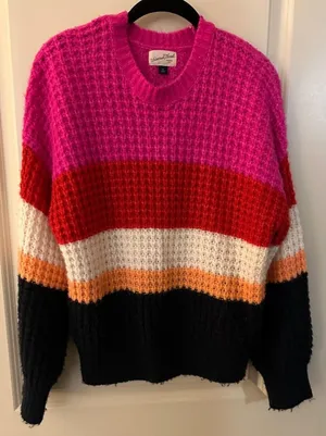 Universal Threads Target Sherbert Striped Knitter Women's Sz XS thumbnail 1