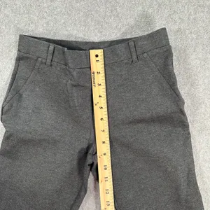 Quince Ponte Straight Leg Pant Women's X-Small Petite Charcoal Gray Pull On thumbnail 4