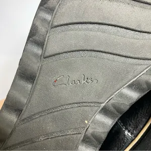 Clarks Sharon Dolly wedge Loafers black womens size‎ 7.5 business casual thumbnail 7