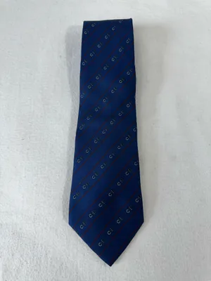 Vintage Charles Jourdan Paris Silk Tie Blue Office Luxury Designer Neck Tie thumbnail 3