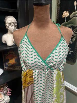 Arden B Vintage Y2K Silk Butterfly Halter Tunic Dress – Size Medium thumbnail 2