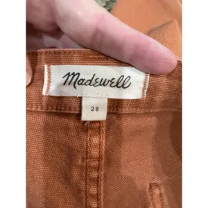 Madewell Slim Emmett Wide Leg Cropped Pant Jean Size 28 Orange Cotton Stretch thumbnail 6