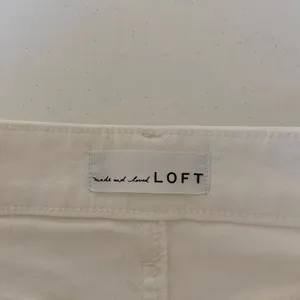 EUC LOFT women’s raw hem‎ white denim curvy skinny crop jeans size 27 thumbnail 6