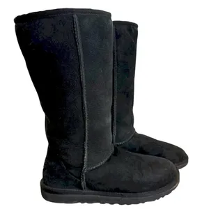 UGG Black Tall Boots Size 5 thumbnail 2