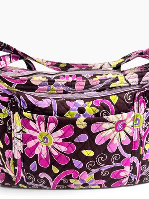 Vera Bradley Retired Purple Punch Shoulder Bag in Brown & Pink thumbnail 3