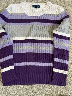 Purple Striped Sweater thumbnail 1