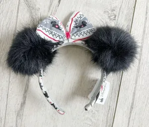 Disney Parks Fair Isle Fur Minnie Ears Headband thumbnail 1
