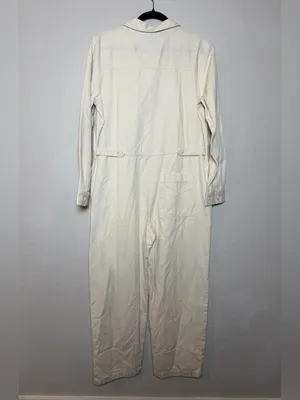 NWT Universal Thread Cream Utility Jumpsuit Long Sleeve Boilersuit Size 8 thumbnail 3