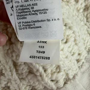 The North Face Hat Beanie‎ One Size Ivory Cable Knit Lined Wool Alpaca Blend thumbnail 13