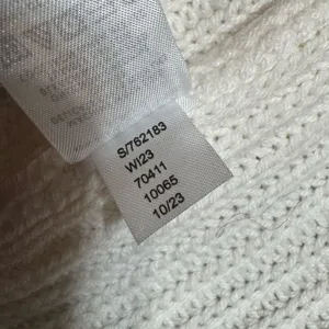 Loft tipped ribbed sweater‎ jacket cream navy blue trim xxs thumbnail 10