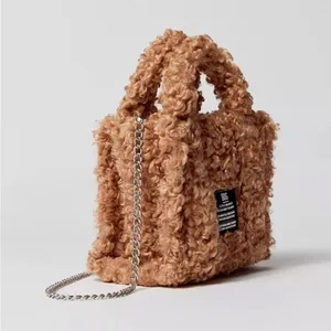✨BDG Serena Teddy Fleece Mini Tote Bag Sz Small✨ thumbnail 4