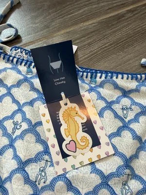 NWT! Roller Rabbit X Target Blue & White Tie-Side Reversible Bikini Bottom small thumbnail 4
