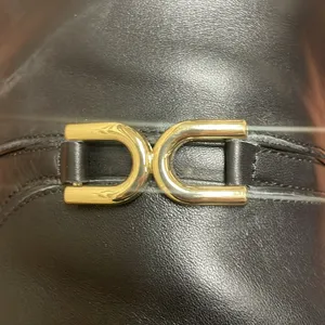 Express leather buckle heeled tall boots size 9 thumbnail 6
