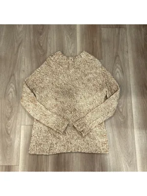 Lord & Taylor Women’s XS Wool Blend Marled Chunky Knit Sweater Rusted Granola thumbnail 2