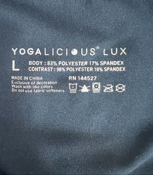Yogalicious Lux Mid Rise Green Leggings Womens Size L Stretch Athletic Pocket thumbnail 8
