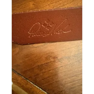 Patricia Nash Women's Vietri Brown Leather Belt Size Medium Logo Pattern thumbnail 6