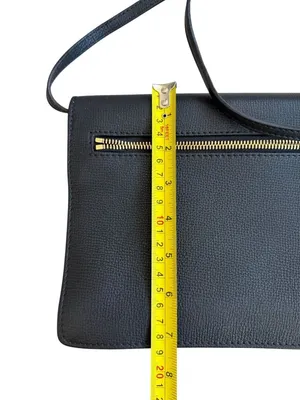 BURBERRY House Check Canvas Black Leather Macken Crossbody Bag thumbnail 14