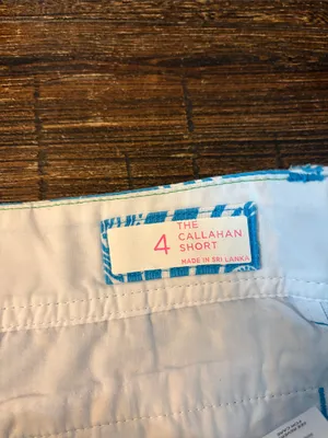 Lilly Pulitzer Callahan Shorts Wavy‎ Fish Print Blue White 4 thumbnail 4