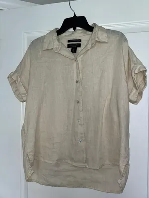 Tahari Linen Button Down thumbnail 1