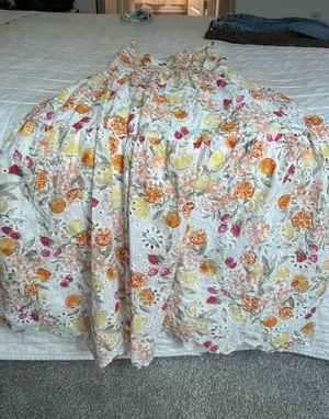 Francesca's Becky Eyelet Fruit Midi Dress thumbnail 5