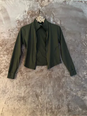 Olive Green Women's Athletic Zip thumbnail 5