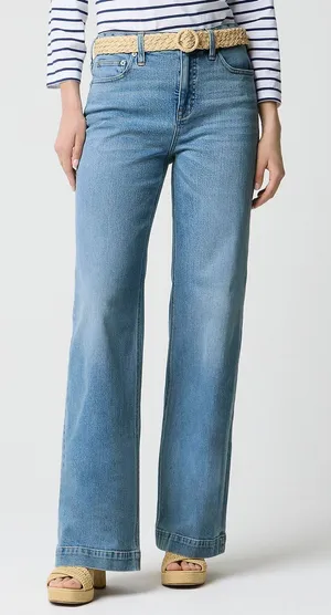 J Crew Classic Wide Leg Jeans Light Wash‎ Size 29 thumbnail 1