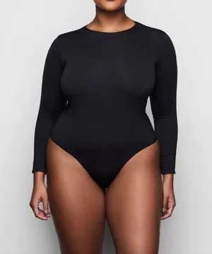 Skims Essential Crew Neck Long Sleeve Bodysuit thumbnail 1