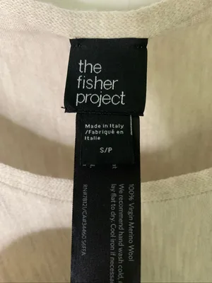 The Fisher Project 100% merino wool short sleeve sweater women's small as is thumbnail 3
