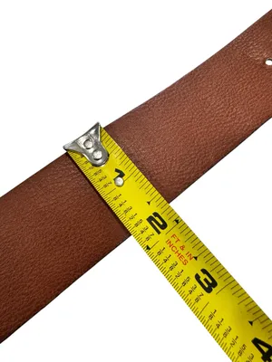 Express Brown Faux Leather Snake Buckle Belt Gold Snake Head Size Small thumbnail 10