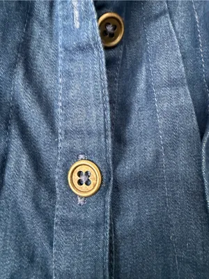 100% Cotton Denim Dress Blue thumbnail 4