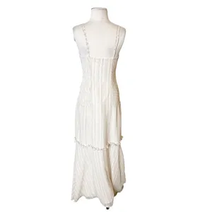 Tularosa Zana Dress in Ivory‎ smocked side maxi dress multicolor stripe thumbnail 9